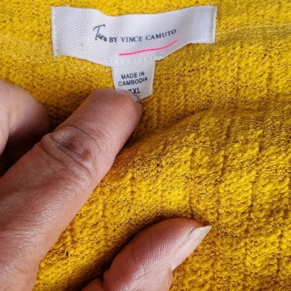 Two by Vince‎ Camuto Mustard cardigan XXL - Picture 6 of 8